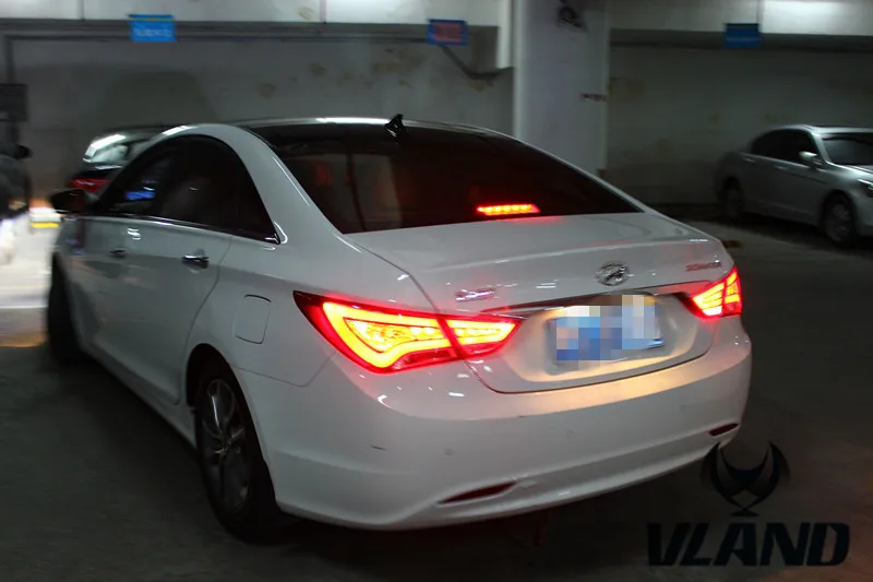 Автомобильный задний светильник VLAND от производителя для Sonata, светодиодный задний светильник 2012,,, для Sonata, задний фонарь с DRL+ Реверс+ тормоз