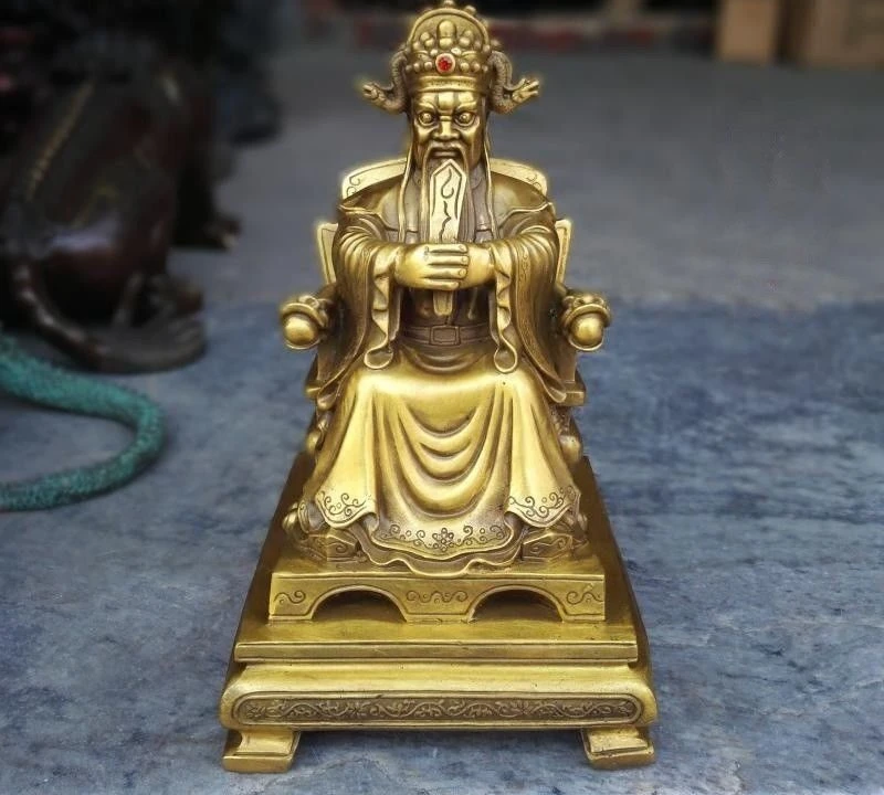 Китайский Миф Статуэтка длинноwang blessding Dragon King божества Будды|Статуи и скульптуры|