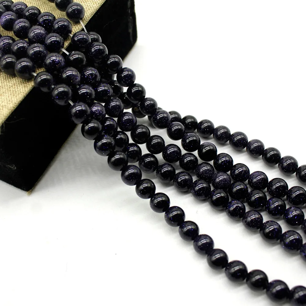 Полудрагоценный синий песочный камень натуральный свободный фотобусины для