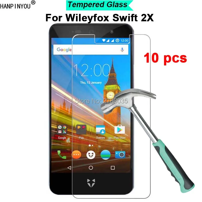 

10 шт./лот для Wileyfox Swift 2X 2X5,2 дюйма Новинка твердость 9H 2.5D ультратонкая закаленная стеклянная пленка защита для экрана