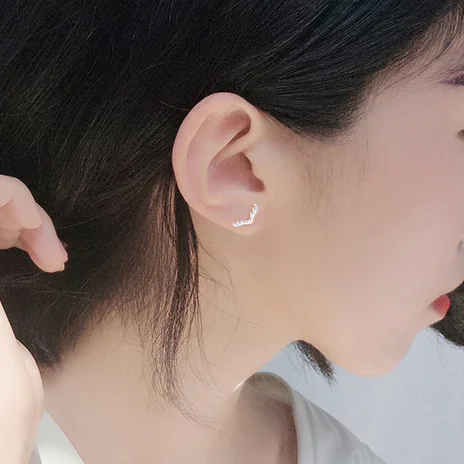 Женские гипоаллергенные серьги гвоздики из серебра 100% пробы|hypoallergenic stud earrings|fashion