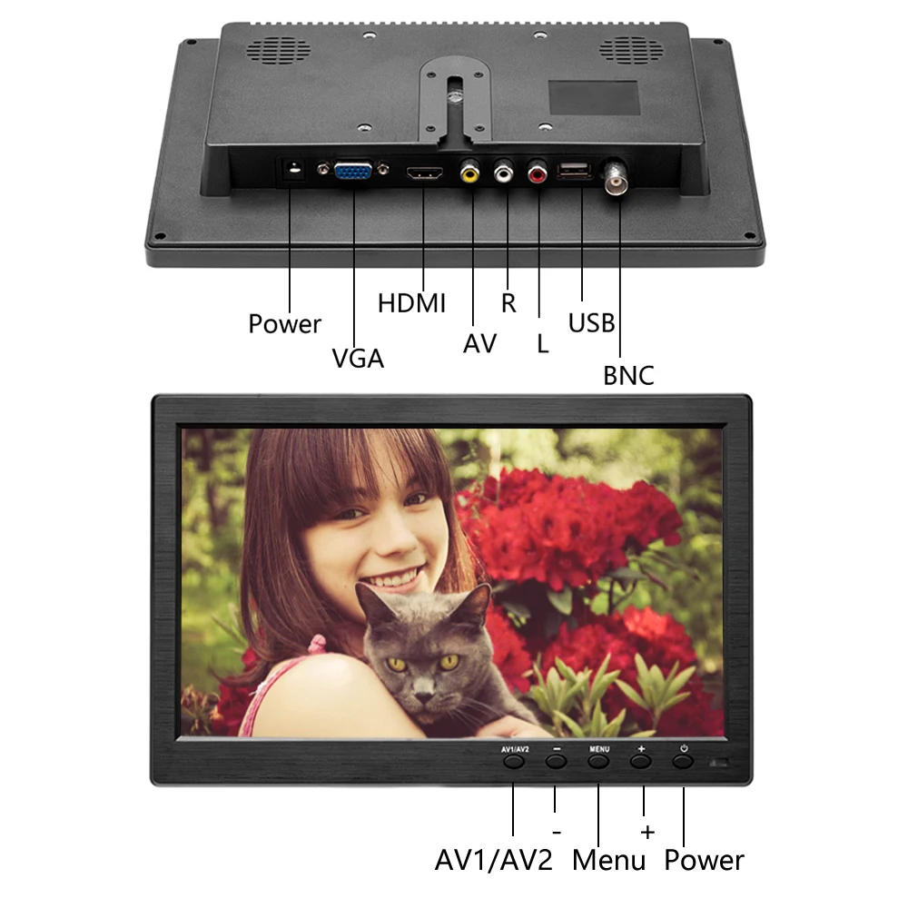 AMPrime 10 1 &quotАвтомобильный подголовник монитор тонкий плеер цифровой TFT LCD экран
