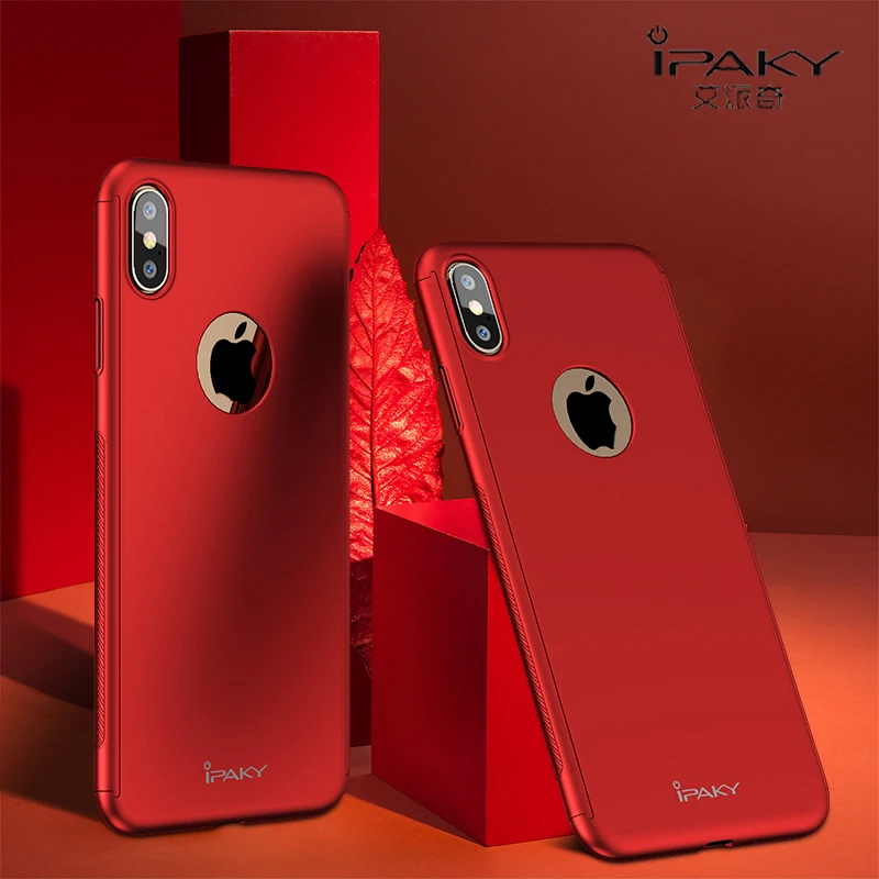 Для Apple iPhone Xs Max Чехол iPaky 360 Полный для Xr Тонкий чехол 10 ультра тонкий PC X s |