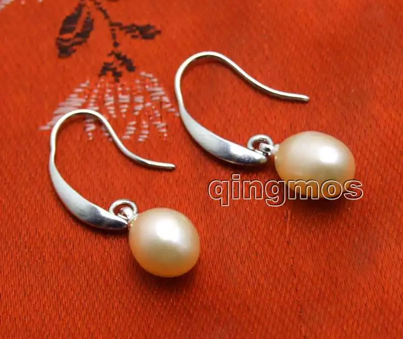 Крючок-подвеска из натурального пресноводного жемчуга 7-9 мм Earring-ear536 | Украшения и