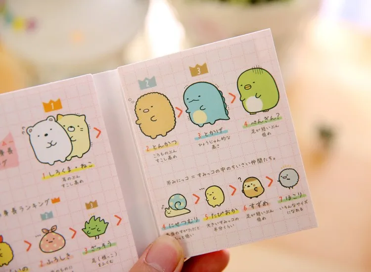 Милый Sumikko guurashi 4 складной блокнот для заметок N Times Sticky Notes memo закладки для блокнота подарочные канцелярские товары