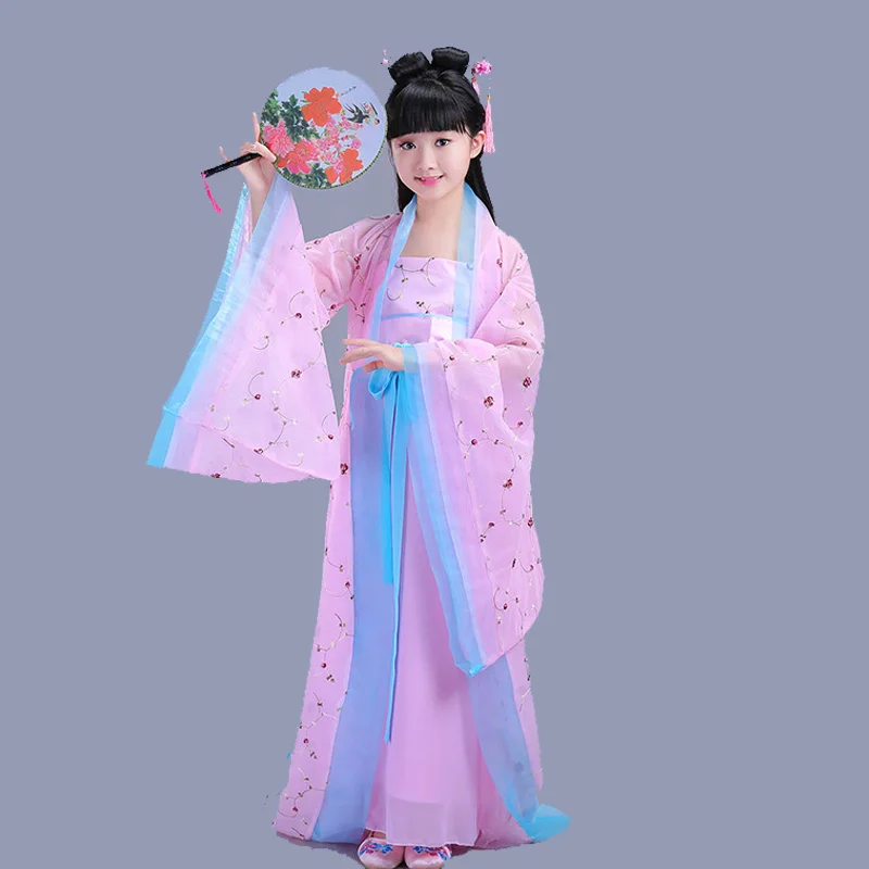 Girl's Dramaturgic Dress Chinese Traditional Classicism Dance Kids Ancient Infanta Draggle-tail Cosplay YZT0829 | Тематическая