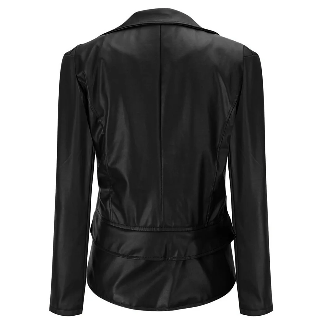 Для женщин искусственная Босоножки из искусственной pu кожи Bomber Coat мотоциклетные