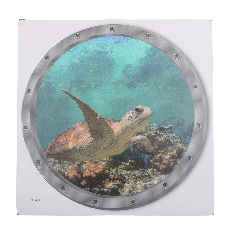 5 Styles Underwater Fish Wall Stickers Waterproof Dolphin Turtle Sticker for Washing Machine Decoration Bathroom Decals PVC | Дом и сад