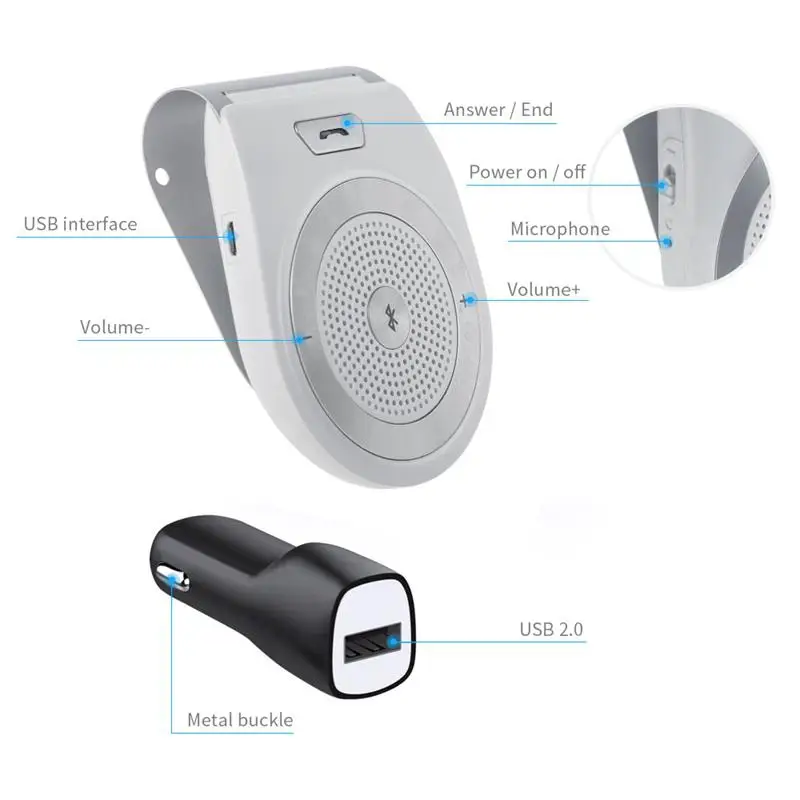 Автомобильный Bluetooth комплект громкой связи динамик телефон Поддержка 4 1 EDR
