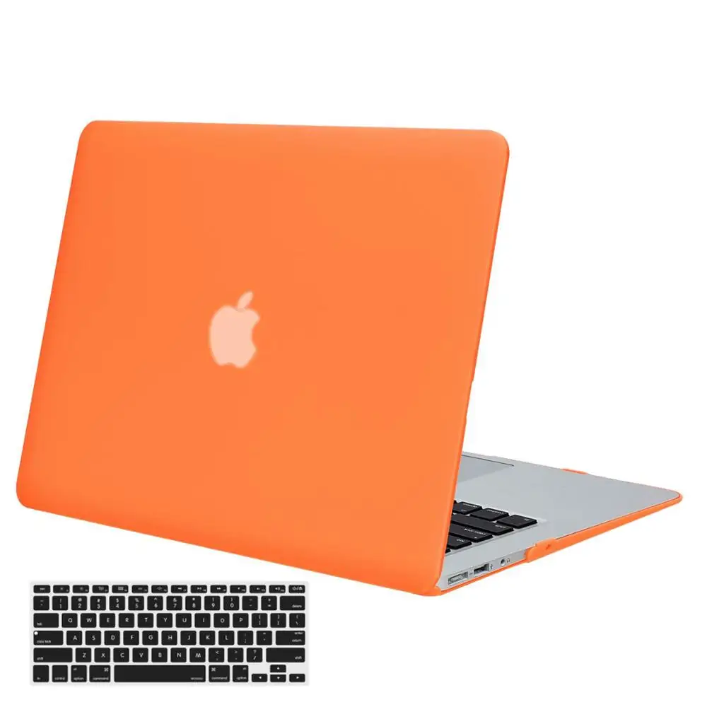 MOSISO кристалл/матовый чехол для ноутбука Apple Macbook Air 13 A1932 ноутбука чехол для Mac Air 13 дюймов модель A1466 A1369 - Цвет: Orange