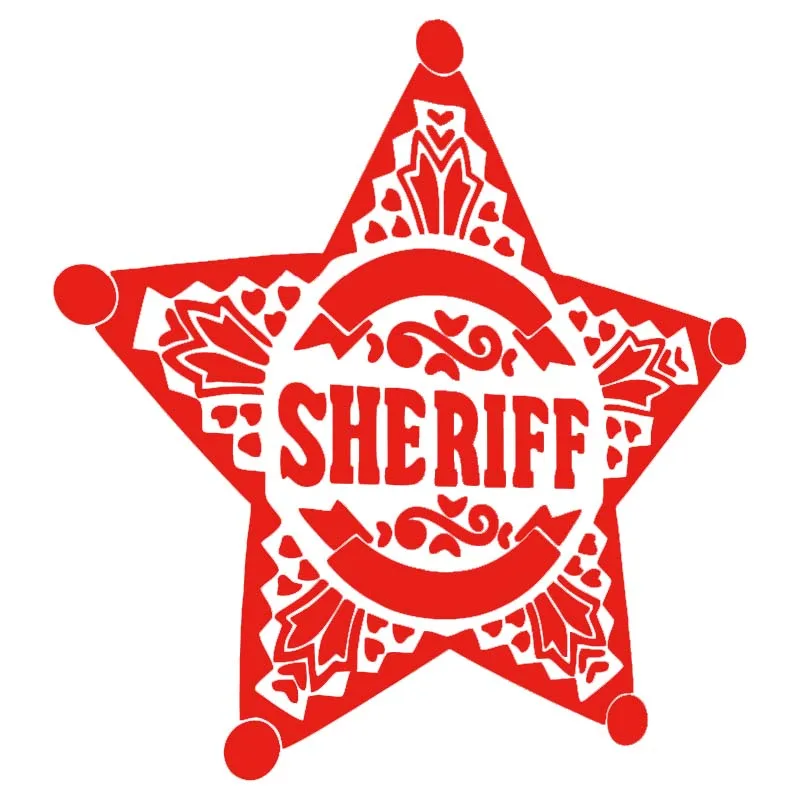 Виниловая наклейка с логотипом шерифа для автомобиля ноутбука стеклянного