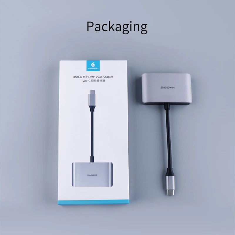 hagibis usb c hub vga adapter type c to hdmi compatible 4k thunderbolt 3 for samsung galaxy s10s9s8 huawei mate 20p30 pro free global shipping
