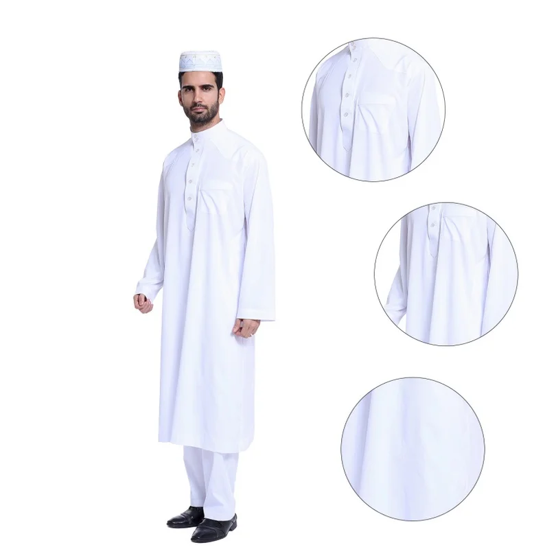 2018 модная мусульманская одежда для мужчин s кафтан jubba thobe abaya Арабская человек