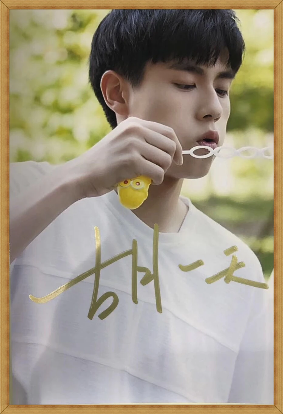Оригинальное фото с автографом Ху YITIAN надписью love so beautiful 6 дюймов бесплатная