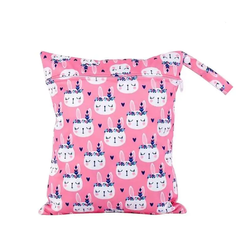 Waterproof Wet Dry Diaper Bag Zipper Cloth Backpack Reusable Nappy Cover Sanitary Pads WetBag 25*30CM | Дом и сад