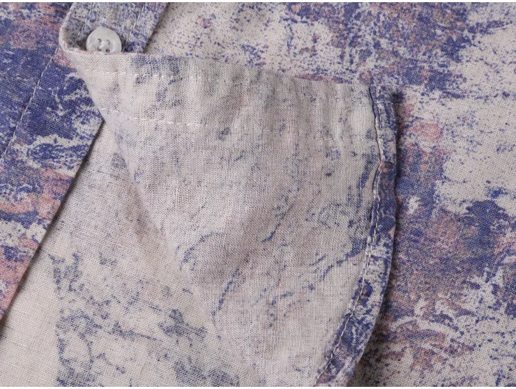 

Popular Men's Summer Linen Shirt Solid Full Sleeve Casual Cotton Linen Shirt Male print Shirt Plus Size 2016