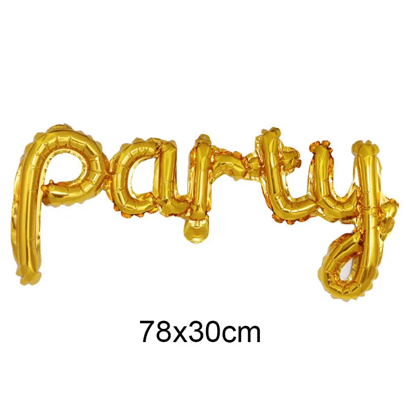 gold party Одно розовое золото звено мальчик девочка Фольга Воздушный шар ребенок пол раскрыть воздушный шар для Бэйби Шауэр 1-й для празднования первого дня рождения украшения воздушные шары - Цвет: gold party