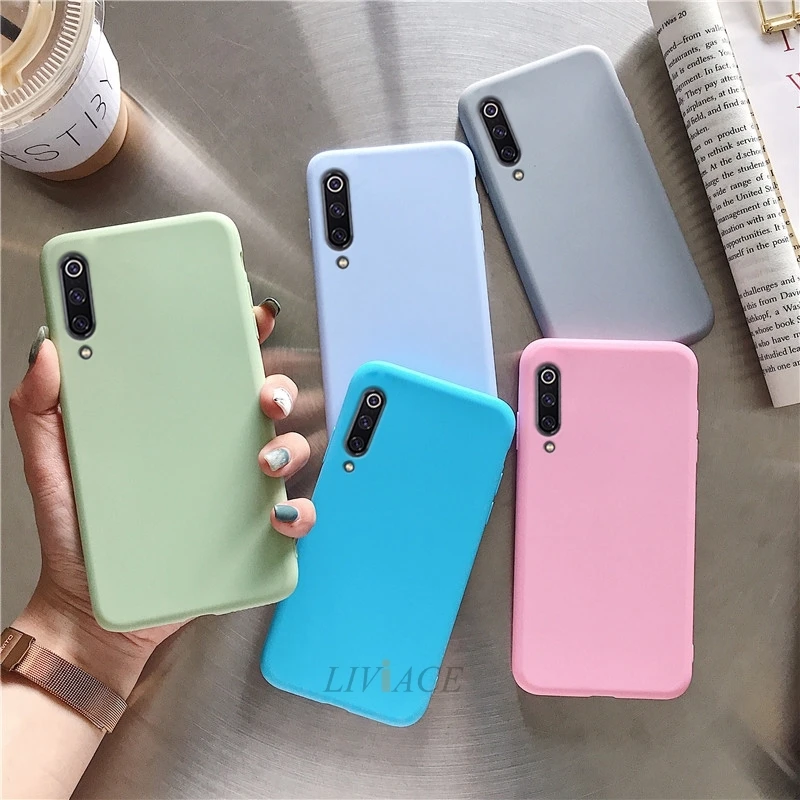 Однотонный силиконовый чехол ярких цветов для xiaomi mi a3 mi 9 lite pro mi 9 se cc9 cc9e, мягкая задняя крышка из ТПУ, чехол для xiaomi cc9