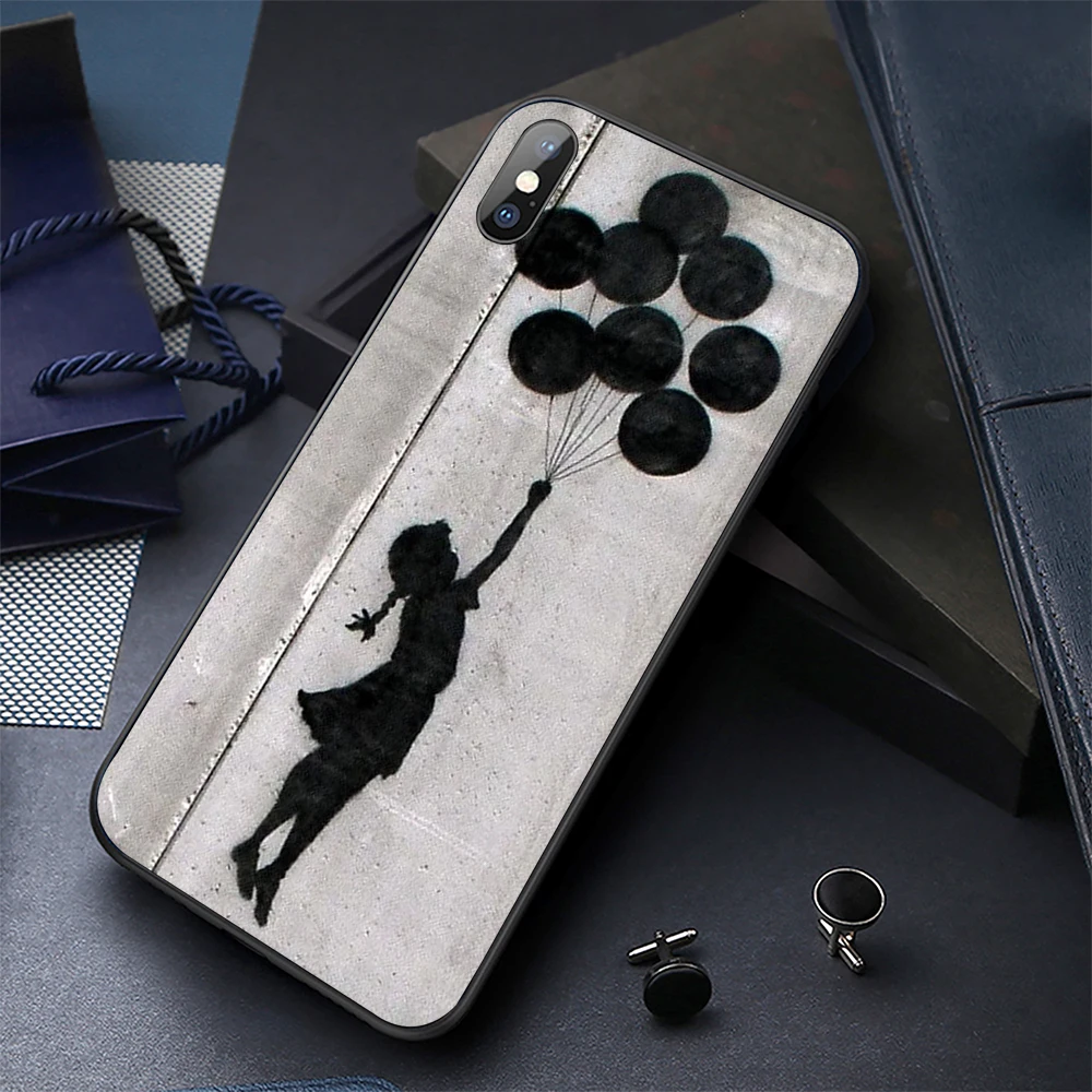 Black Soft TPU Case Pattern Back Phone Cover for iphone xr case Telefon Shell iPhone 8 Plus xs max Cases |