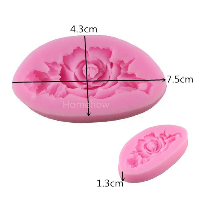 1PC/Lot 3D Blooming Rose Silicone Mold For Cake Cupcake Decoration Flower Leaf Shape Chocolate Soap Mould | Дом и сад