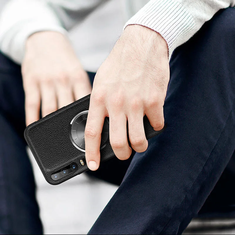 Кожаный чехол с зернистой текстурой личи для huawei P30 P30Pro, чехол для просмотра времени, металлический стеклянный чехол для часов huawei mate 20 Pro P20 20Pro Capa