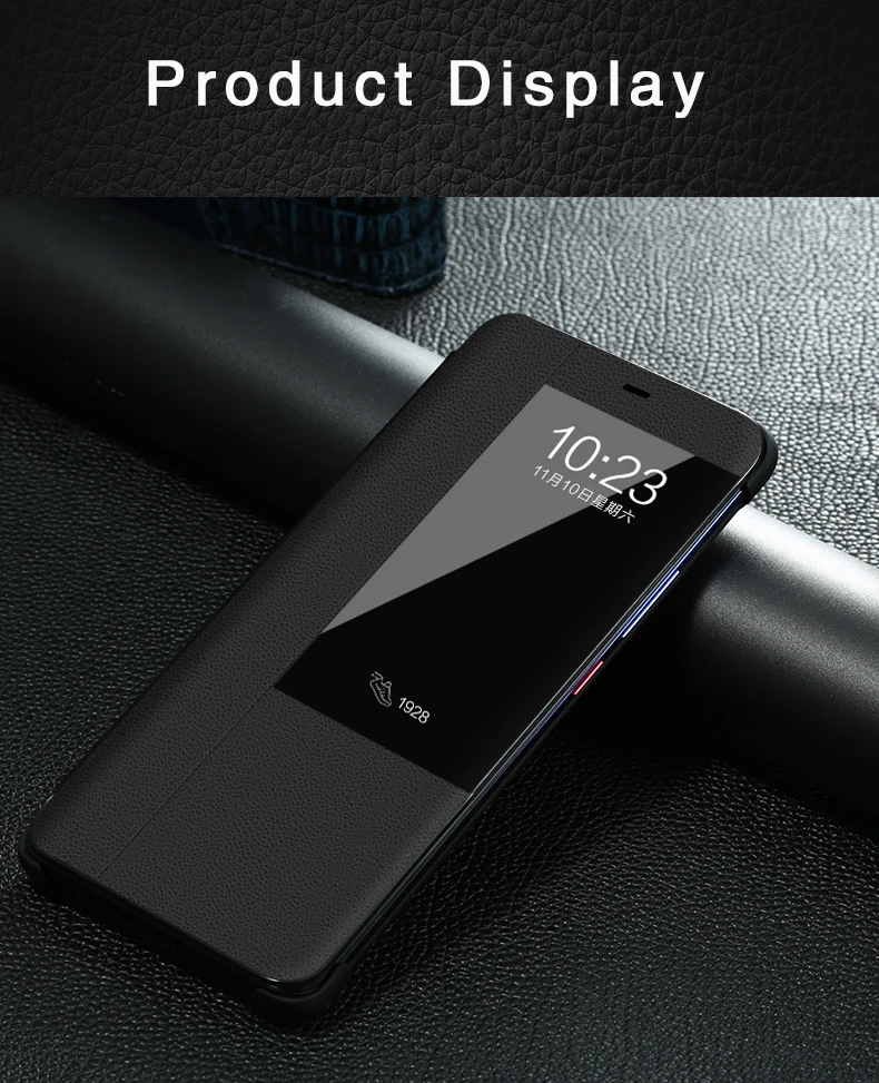 Чехол-книжка из натуральной кожи для huawei MATE 20 Pro Smart touch view window funda, защитный чехол для телефона capa
