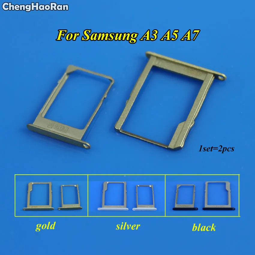 ChengHaoRan 1 комплект для Samsung Galaxy A3 A300/A5 A500/A7 A700 устройство чтения Micro SD SIM-карт лоток