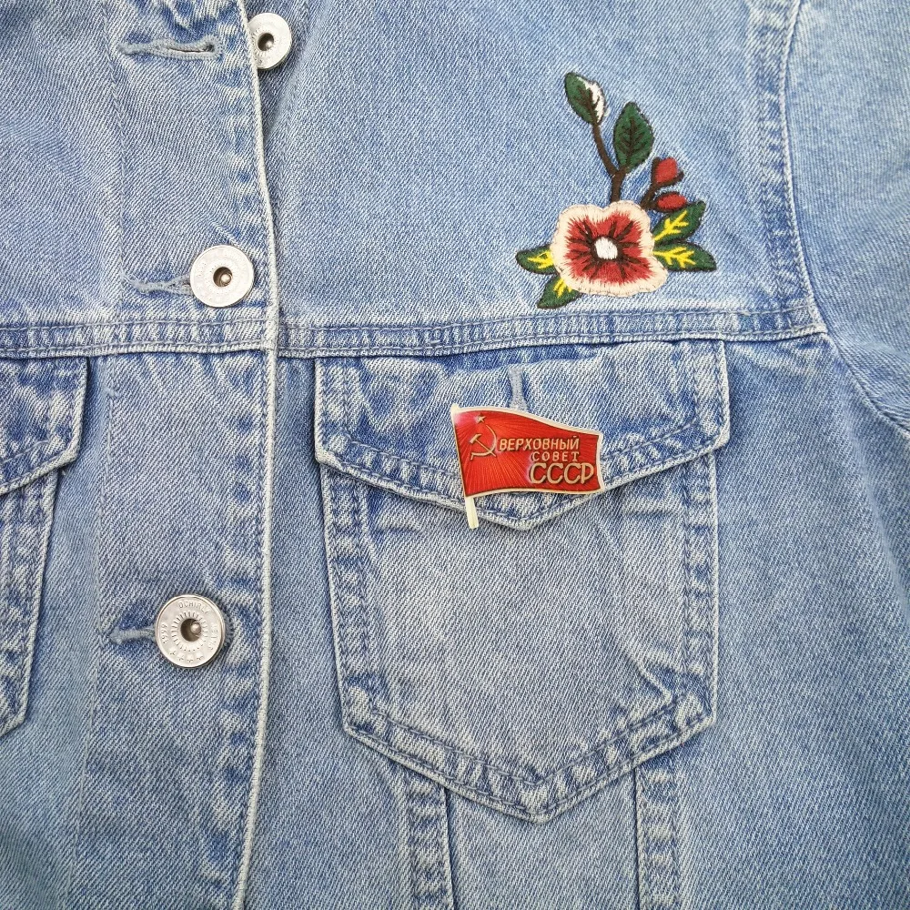 CCCP красный флаг акриловый значок вечерние Россия СССР Коммунистическая партия