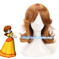 biamoxer new super mario princess daisy wig brown hair halloween cosplay role play
