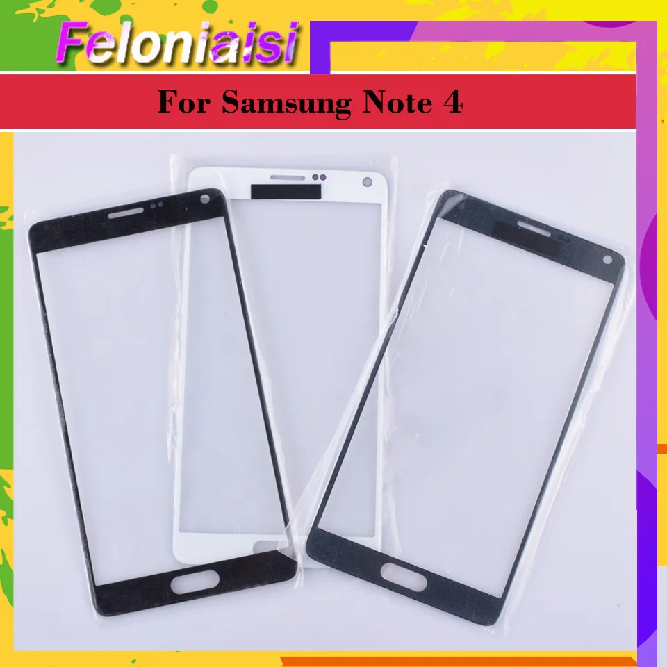 Для Samsung Galaxy Note 4 N910 N910A N910F N910H сенсорный экран передняя стеклянная панель ЖК-экран