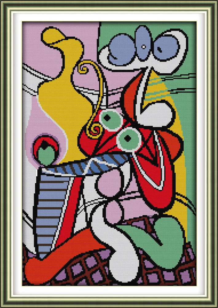 Набор для вышивки крестом Picasso's натюрморт 14ct 11ct печать на холсте вышивка