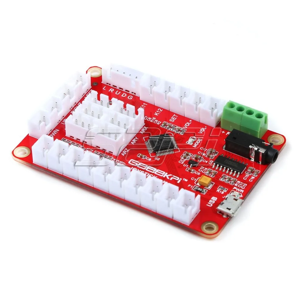 52Pi Zero Delay USB кодировщик красная Плата управления для ПК Джойстик с кабелями
