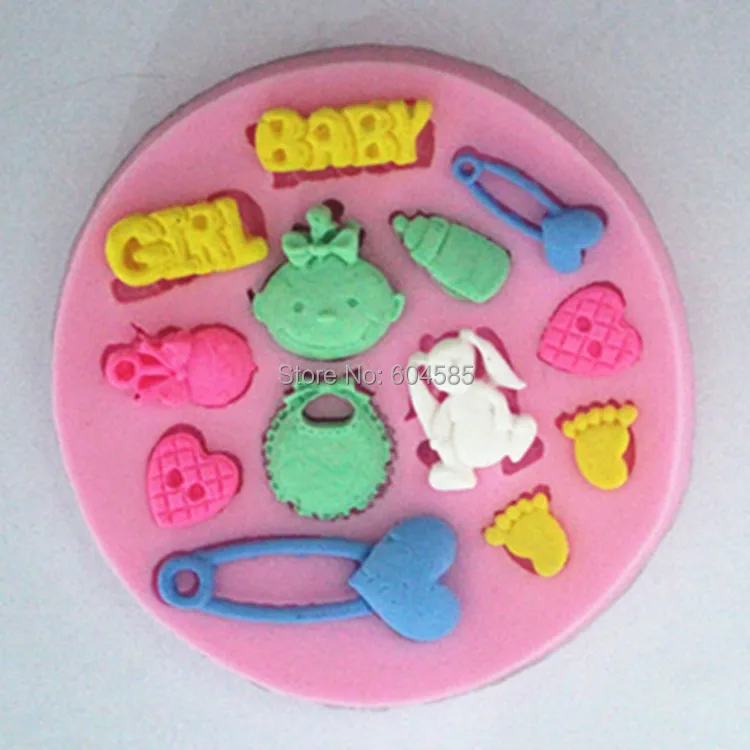 Mini Baby shower F0486 силиконовая форма для выпечки Форма сахара формы рукоделия сделай