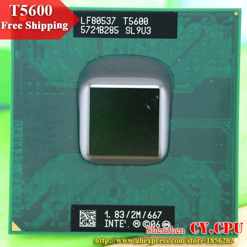 Бесплатная доставка intel cpu ноутбук Core 2 Duo T5600 ЦП 6 м разъем 479 кэш/1 83