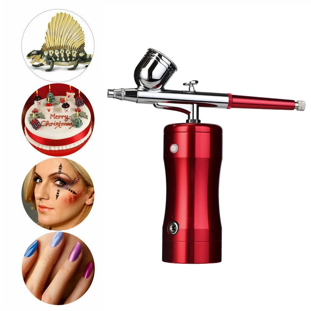 Beauty Special Spray Gun Air Brush HVLP Compressor Red Suit Airbrush 0.3mm Needle Art Kit Tool | Инструменты
