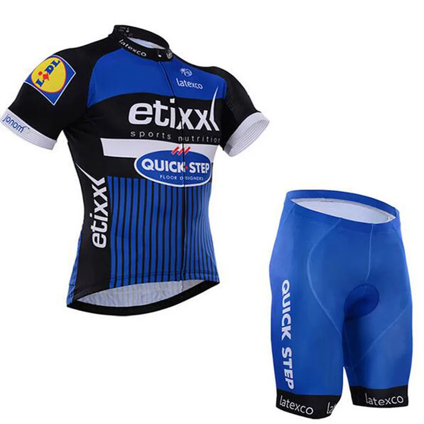 Мужчины Quick STEP Vélo гель велосипед шорты комплект Ropa Ciclismo Мужские Лето TEAM PRO