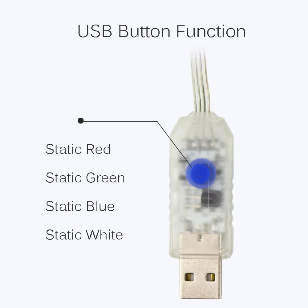 Цветная (RGB) гирлянды светодиодные медный светильник 5м 50 светодиодов 5V USB