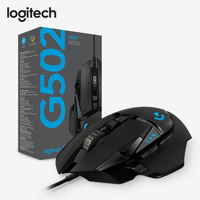 Игровая мышь Logitech G502 HERO с датчиком 16000 DPI LIGHTSYNC RGB программируемая настраиваемая
