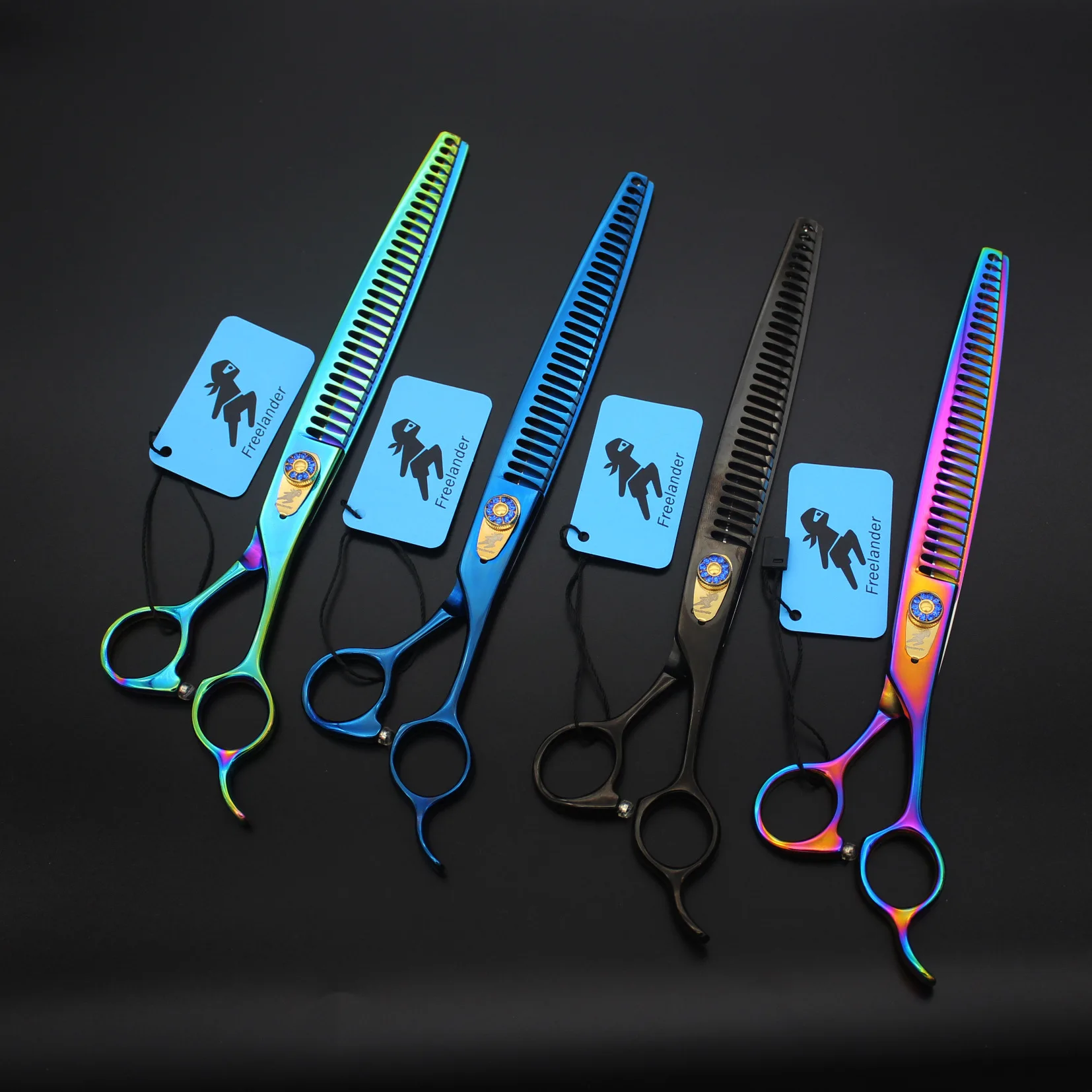 9 inch High-end JP440c 4 colors Professional Pet dog Grooming Scissors thinning shears Thinning rate about 35% High quality cat