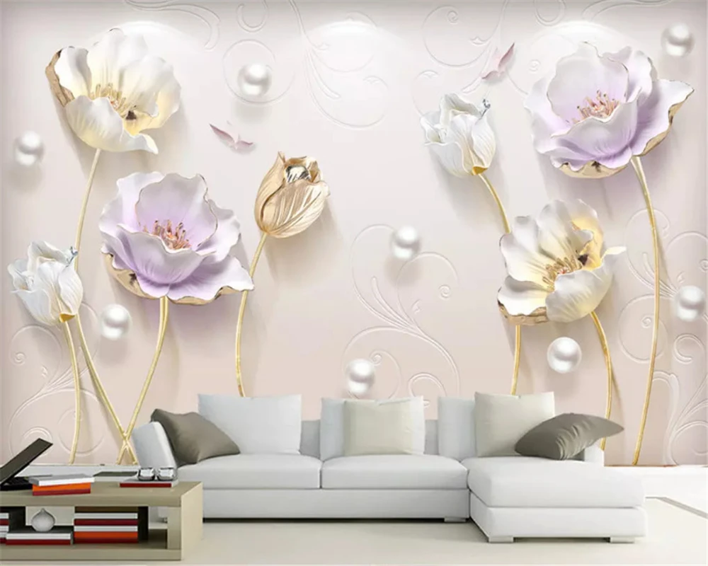 3d обои с тиснением элегантные китайские Простые Ювелирные изделия трехмерный