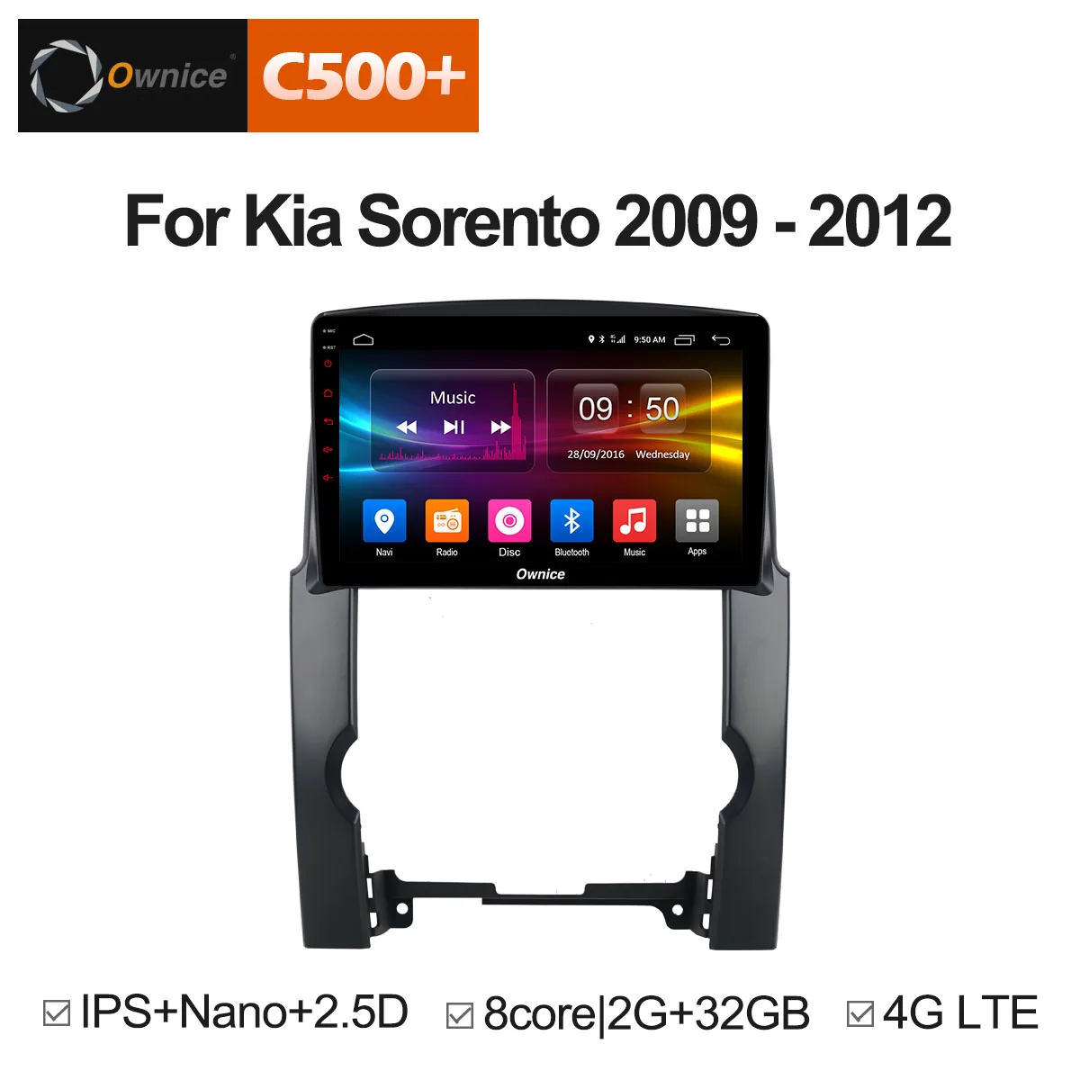 Ownice C500 + G10 2G 32G Octa Core android 8 1 автомобильный dvd для kia sorento 2010 2013 в тире стерео gps nagavi