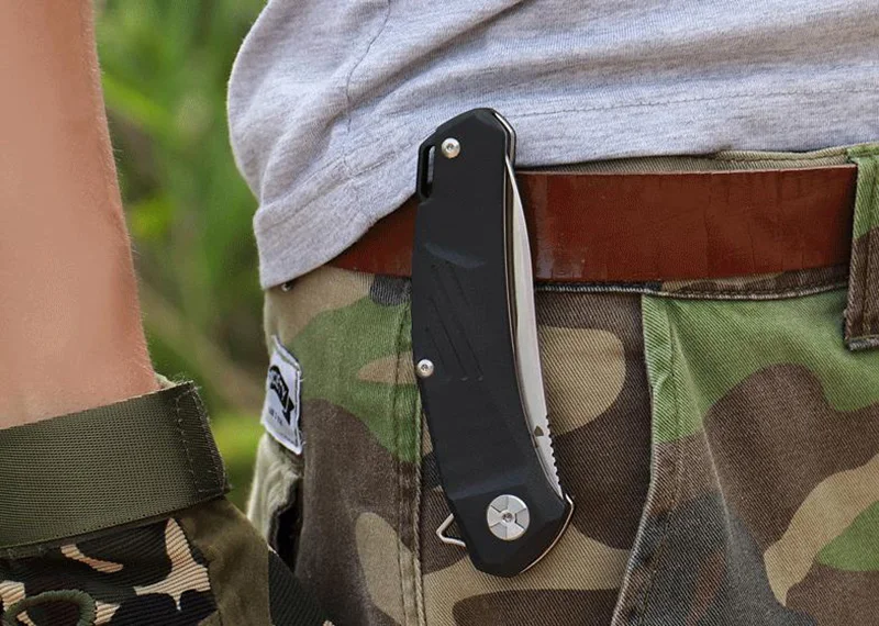 LEMIFSHE JK3217G10 Флиппер D2 стальное лезвие G10+ стальная ручка для отдыха на открытом воздухе Охота Карманный Кухня Фрукты складной нож инструмент