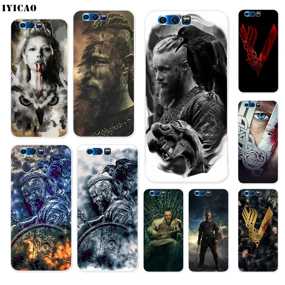 Мягкий силиконовый чехол IYICAO Vikings Serie 4 для Huawei Y9 Y7 Y6 Prime 2018 Honor 8C 8X 8 9 10 Lite 7X 7C 6A 7A