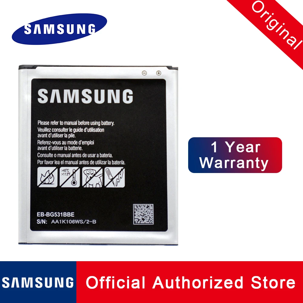 Сменный аккумулятор для Samsung Galaxy Grand Prime G530F J5 J500 2600 мАч 100% оригинал быстрая