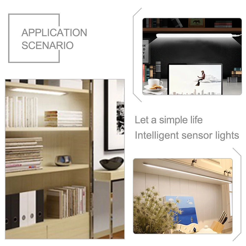 Перезаряжаемый светодиодный светильник с USB для шкафа пассивным ИК датчиком