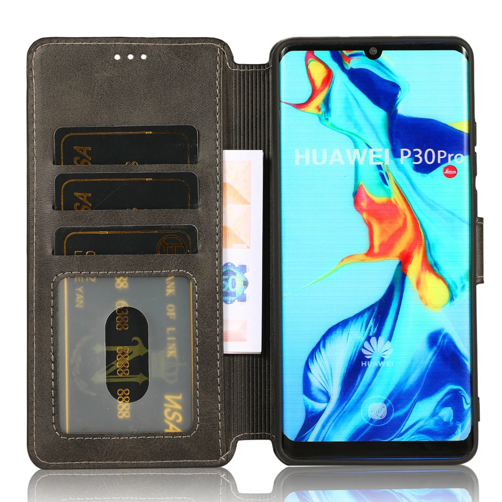 Для huawei P30 Pro Коврики 20 бумажник чехол кожаный для Карты Чехол-бумажник со функция