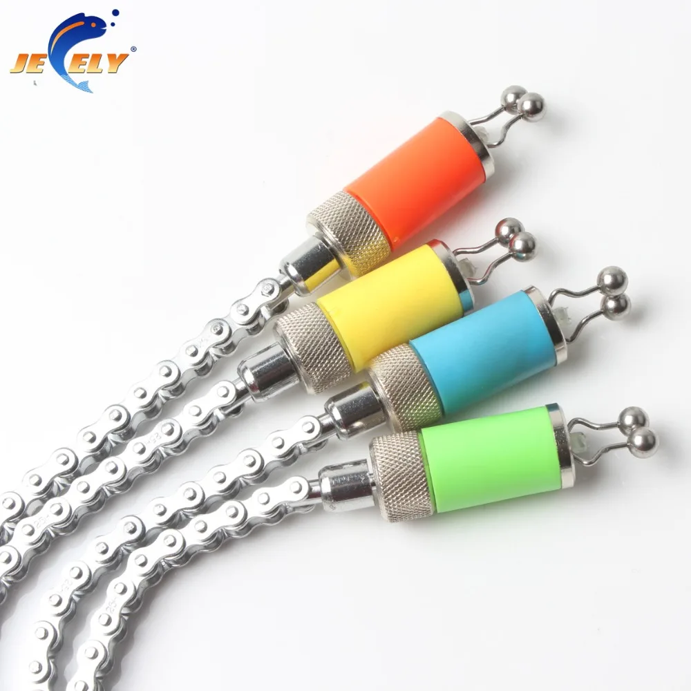 4PCS/Bag Fishing Swinger Steel Chain Stainless Steel Aluminum Set Swinger Carp Fishing Indicator 4 Colors for bite alarm