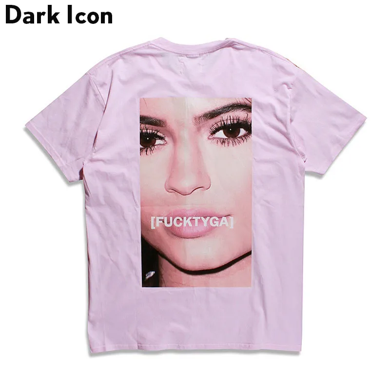 Мужская футболка в стиле хип хоп DARK ICON повседневная хлопковая Футболка с круглым