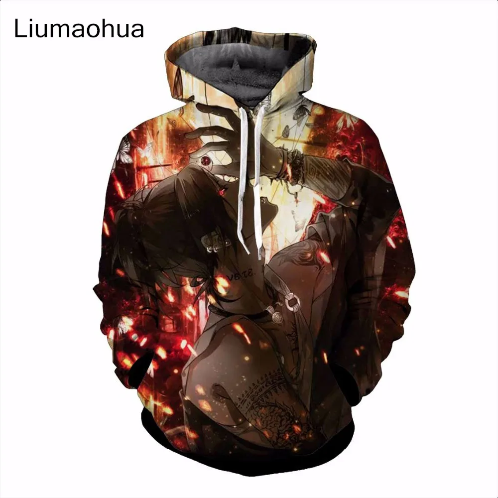 Liumaohua 2018 Новая модная толстовка с капюшоном Токийский Гуль Харадзюку хип хоп