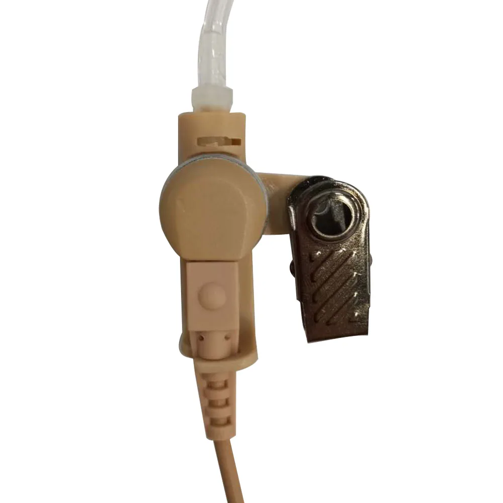 2-контактный бежевый телесный цвет воздушная гарнитура наушник микрофон PTT для